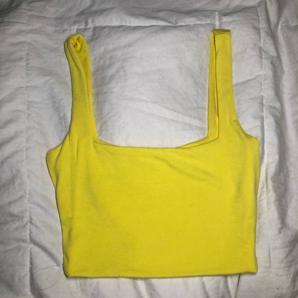 Yellow crop top